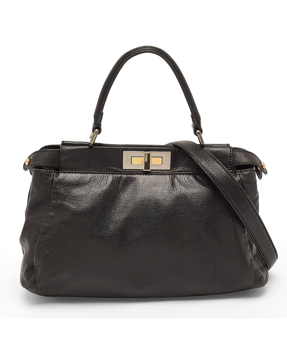 Pre-Owned Fendi кожаная сумка Peekaboo с верхней ручкой