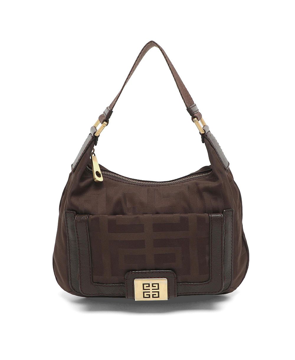 Pre-Owned Givenchy Women's Monogram Canvas and Leather Hobo Bag
