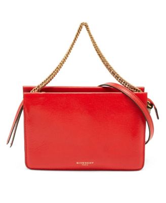 Pre-Owned Givenchy Women's Cross 3 Red Leather and Suede Shoulder Bag