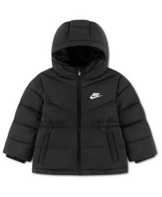 Nike пуховик с капюшоном и зауженной талией для девочек 2T-5T