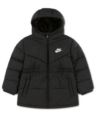 Nike женская стеганая пуховая куртка с капюшоном и зауженной талией, размеры 4-16