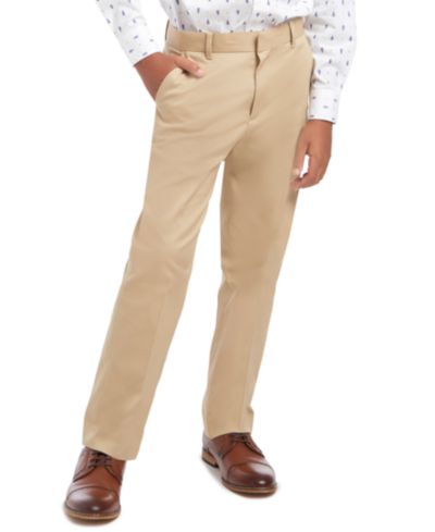 Мужские брюки Tommy Hilfiger Big Boys Front Pressed Crease Fine Twill Machine Washable