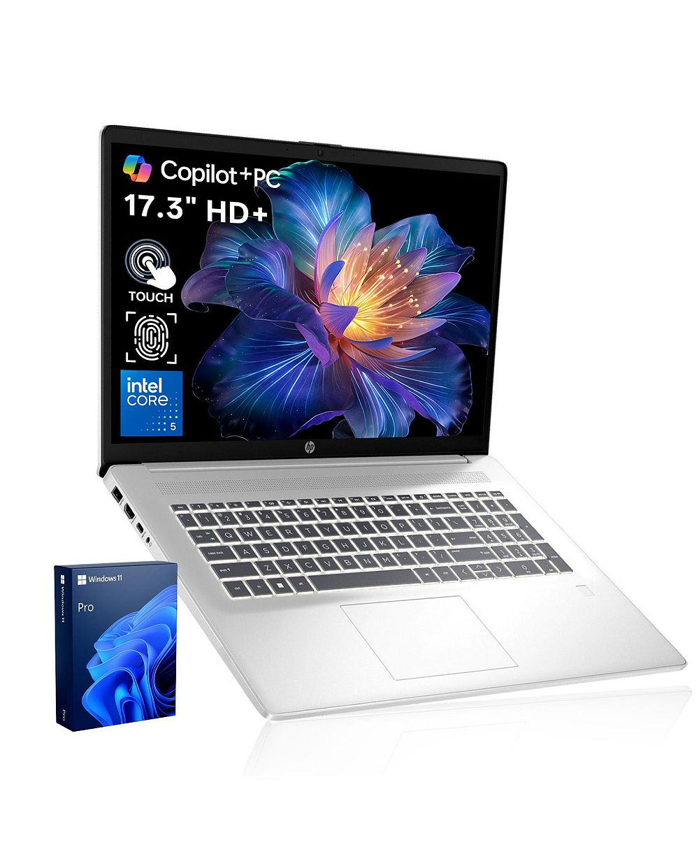 HP Essential ноутбук с сенсорным экраном HD+ 17.3", Intel Core 5 120U, Intel Graphics, 32 ГБ ОЗУ, 1 ТБ SSD, Wi-Fi 6, Win11 Pro, серебристый