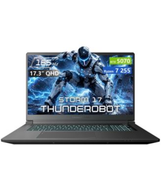 Thunderobot Storm 17 игровой ноутбук, 17.3" QHD 165Hz 2K, AMD Ryzen 7 255, NVIDIA GeForce RTX 5070, 32GB DDR5, 1TB SSD, Wi-Fi 6, Windows 11 Home, черный