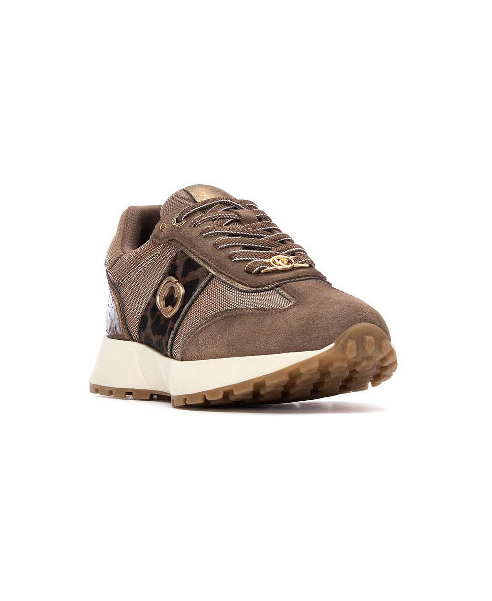 XTI Women's Suede Lace-Up Sneakers Carmela Collection