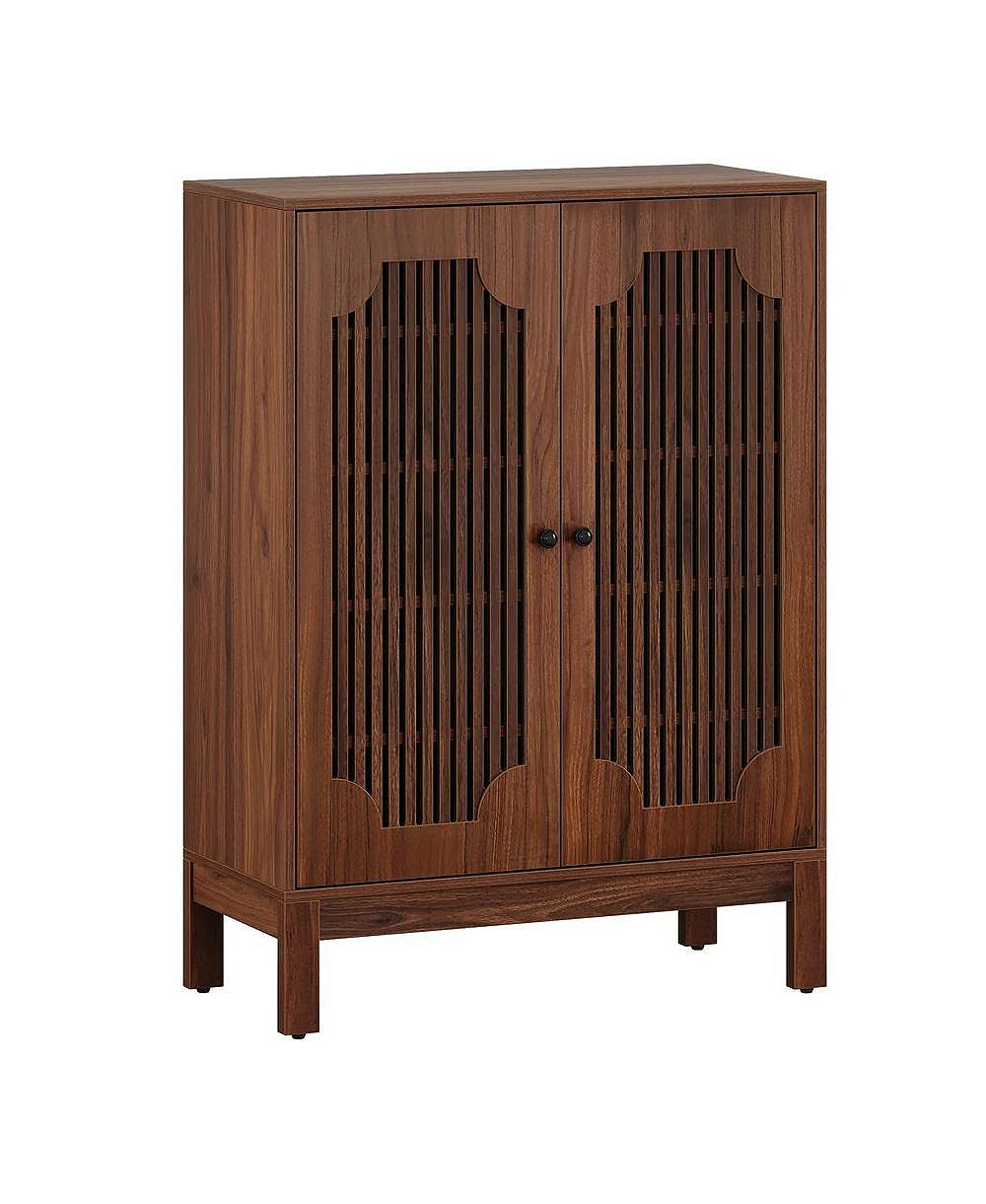 Slickblue 2 Door MDF Shoe Storage Cabinet with Louvered Front Panels