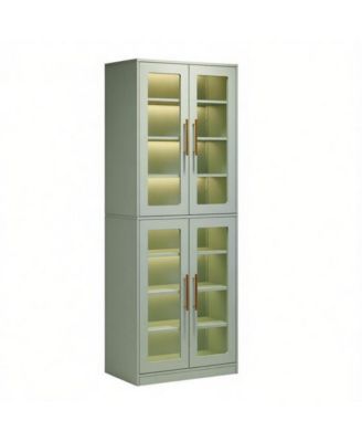Slickblue 4 Door Shoe Storage Cabinet for Entryway Hallway Organization