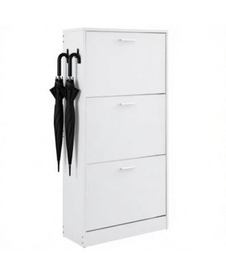 Slickblue 3 Flip Drawer Shoe Cabinet with Space-Saving Storage for Entryway