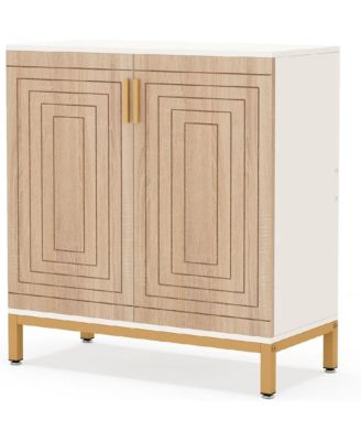 Slickblue 2 Door Shoe Storage Cabinet with Sturdy MDF and Metal Frame