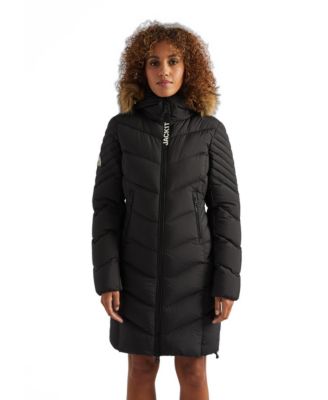 JACK1T Women's Longline Quilted Puffer Coat