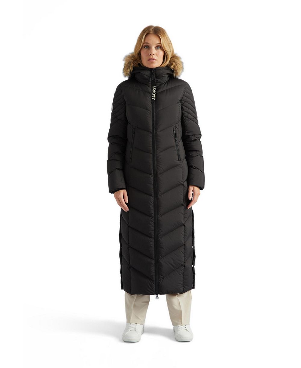 JACK1T Women's High Neck Maxi Puffer Coat