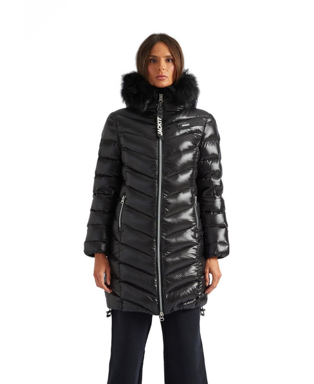 JACK1T Women's Longline Hooded Down Coat