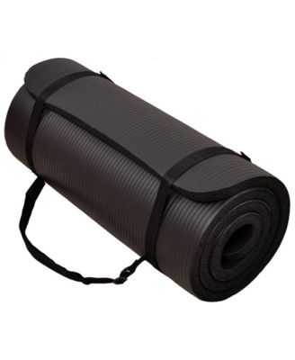 BalanceFrom Yoga Mat, 1" Extra Thick Exercise Pilates Workout Mat, Graphite