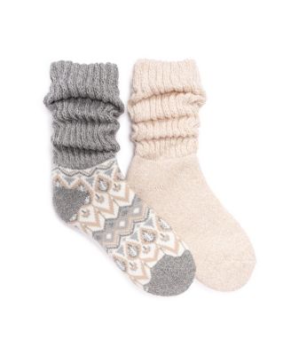 MUK LUKS женские носки-слинки, сохраняющие тепло, упаковка по 2 пары