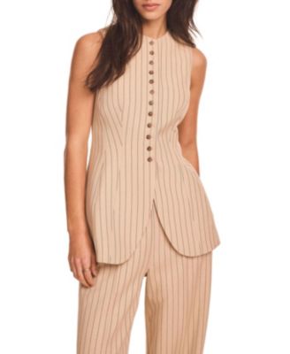 Mint Velvet Women's Pinstripe Longline Waistcoat