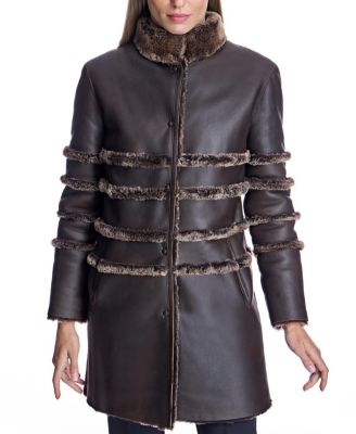 Julia & Stella By Maximilian Women's Horizontal Shearling Jacket