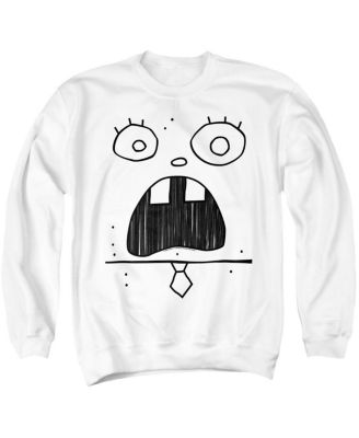 SpongeBob SquarePants Men's Doogle Face Long-Sleeve Graphic Crewneck Sweatshirt
