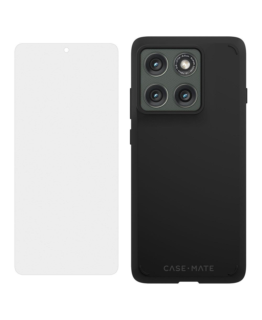 Case-Mate чехол и защитное стекло Tough 12 ft с защитой от падений и твердостью 9H, 2 предмета, совместим с Motorola Moto Edge (2025)