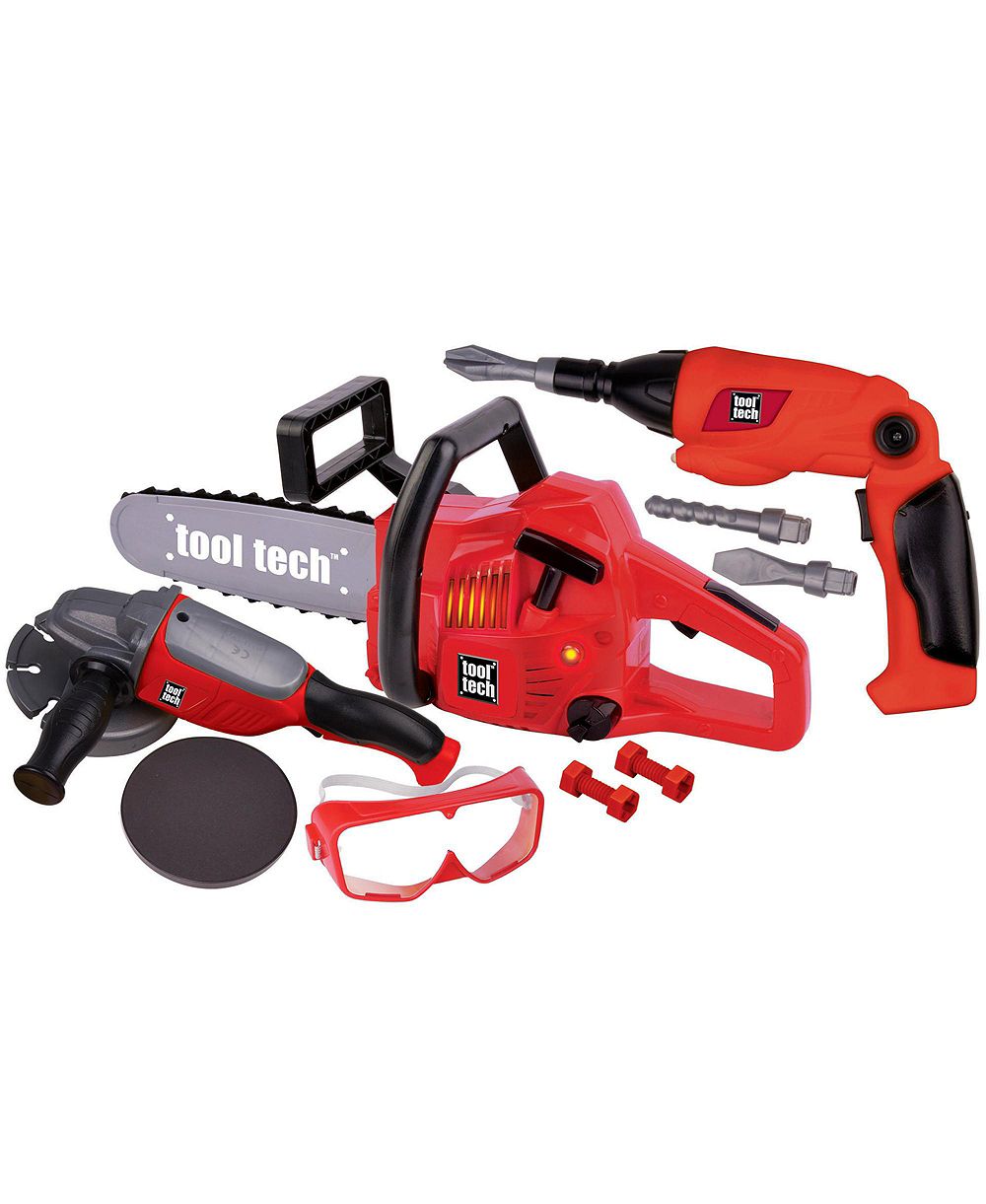 Набор строительных игрушек Red Box Tool Tech с подсветкой и звуком, 3 предмета, от 3 лет