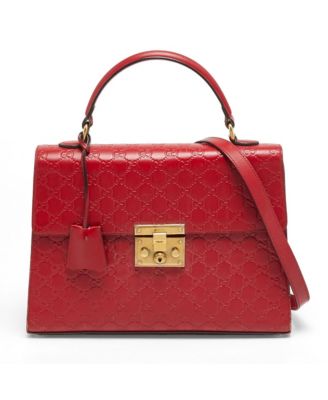 Pre-Owned Gucci Women's  Padlock Medium Guccissima Leather Top Handle Satchel