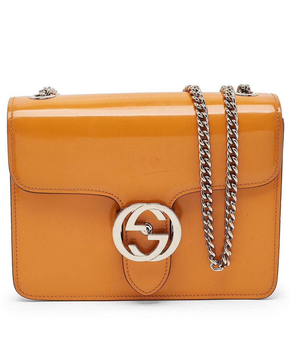Pre-Owned Gucci Interlocking G  Patent Leather Shoulder Bag