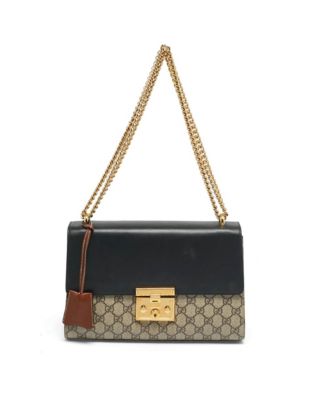 Pre-Owned Gucci сумка через плечо Padlock среднего размера из канваса GG Supreme и кожи