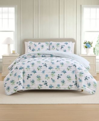 Lenox Butterfly Meadow Reversible 3-Piece Quilt Set, Full/Queen