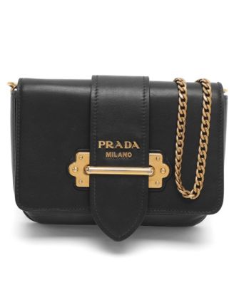Pre-Owned Prada Cahier Leather Chain Shoulder Bag