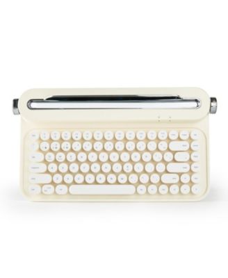 IPASON B305 Retro-Typewriter-Style Wireless-Bluetooth Keyboard with Integrated Stand for Windows/iOS/Android