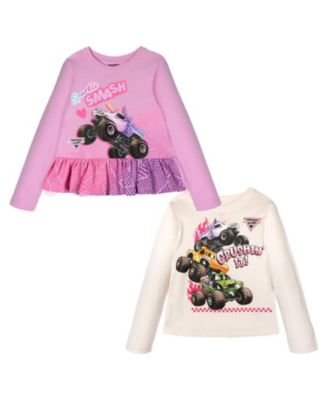 Monster Jam женский комплект из 2-х футболок с длинным рукавом, размеры 5-12