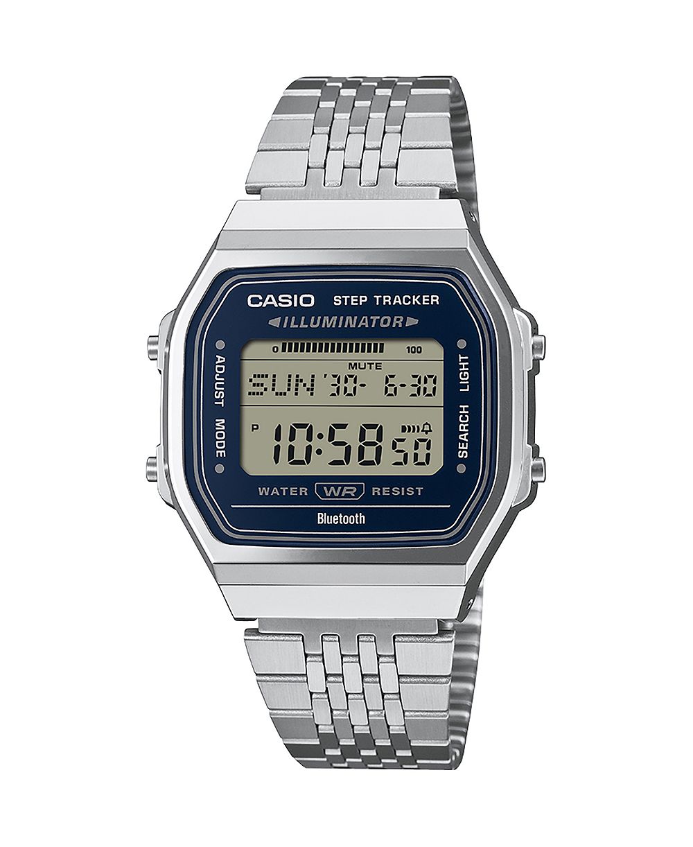 Casio Men's Silver-Tone Stainless Steel Watch 37.9mm