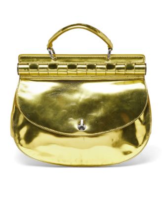 Pre-Owned Versace Metallic Patent Leather Top Handle Satchel