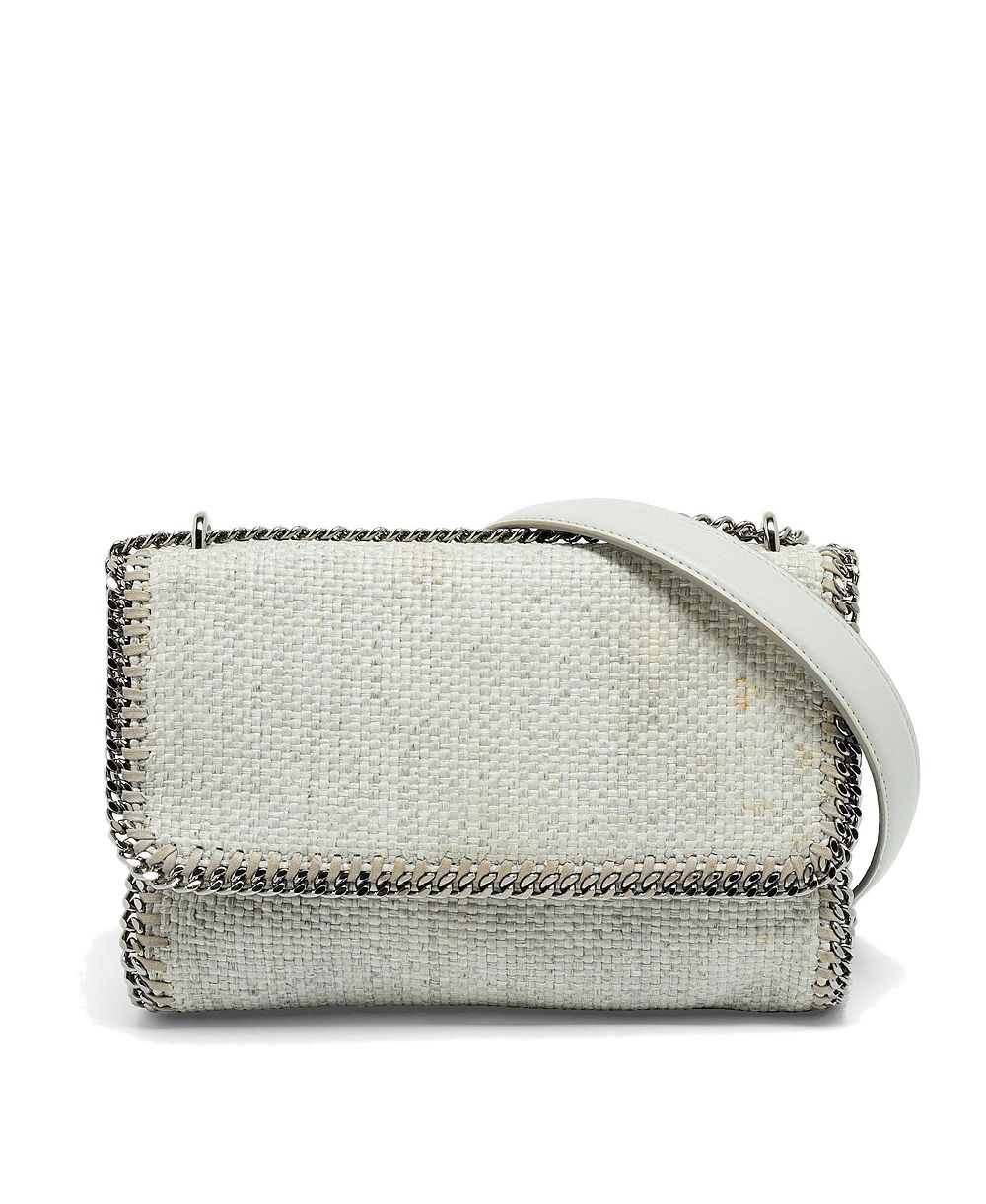 Б/у сумка через плечо Stella Mccartney Falabella с плетеным клапаном из рафии