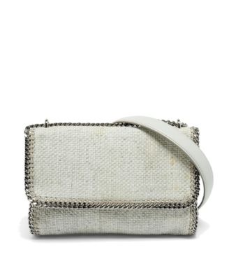 Б/у сумка через плечо Stella Mccartney Falabella с плетеным клапаном из рафии