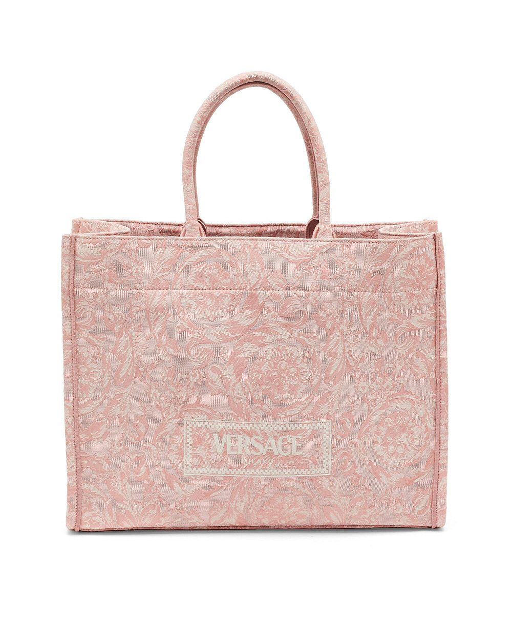 Pre-Owned Versace Women's Athena Barocco Jacquard Canvas Tote Bag