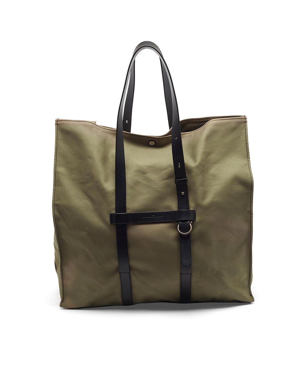 Pre-Owned Salvatore Ferragamo Canvas and Leather Buckle Tote Bag