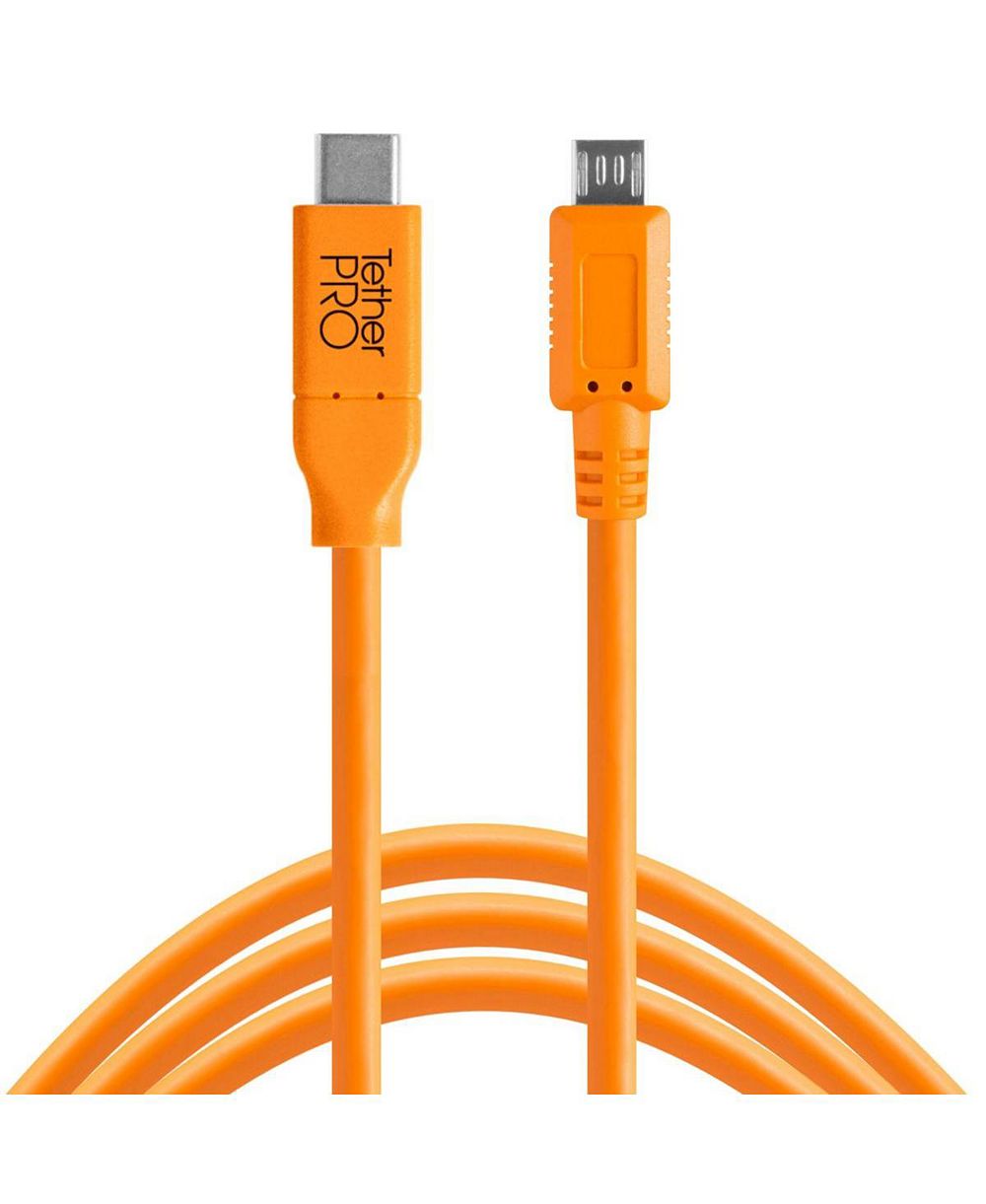 Tether Tools TetherPro USB-C to 2.0 Micro-B 5-Pin Cable, 15