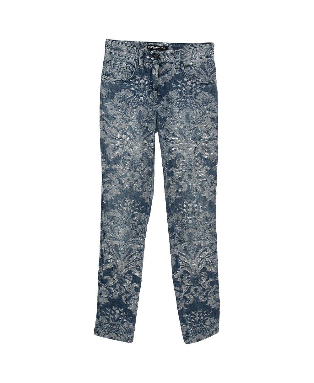 Pre-Owned Dolce & Gabbana Women's Jacquard Denim Jeans