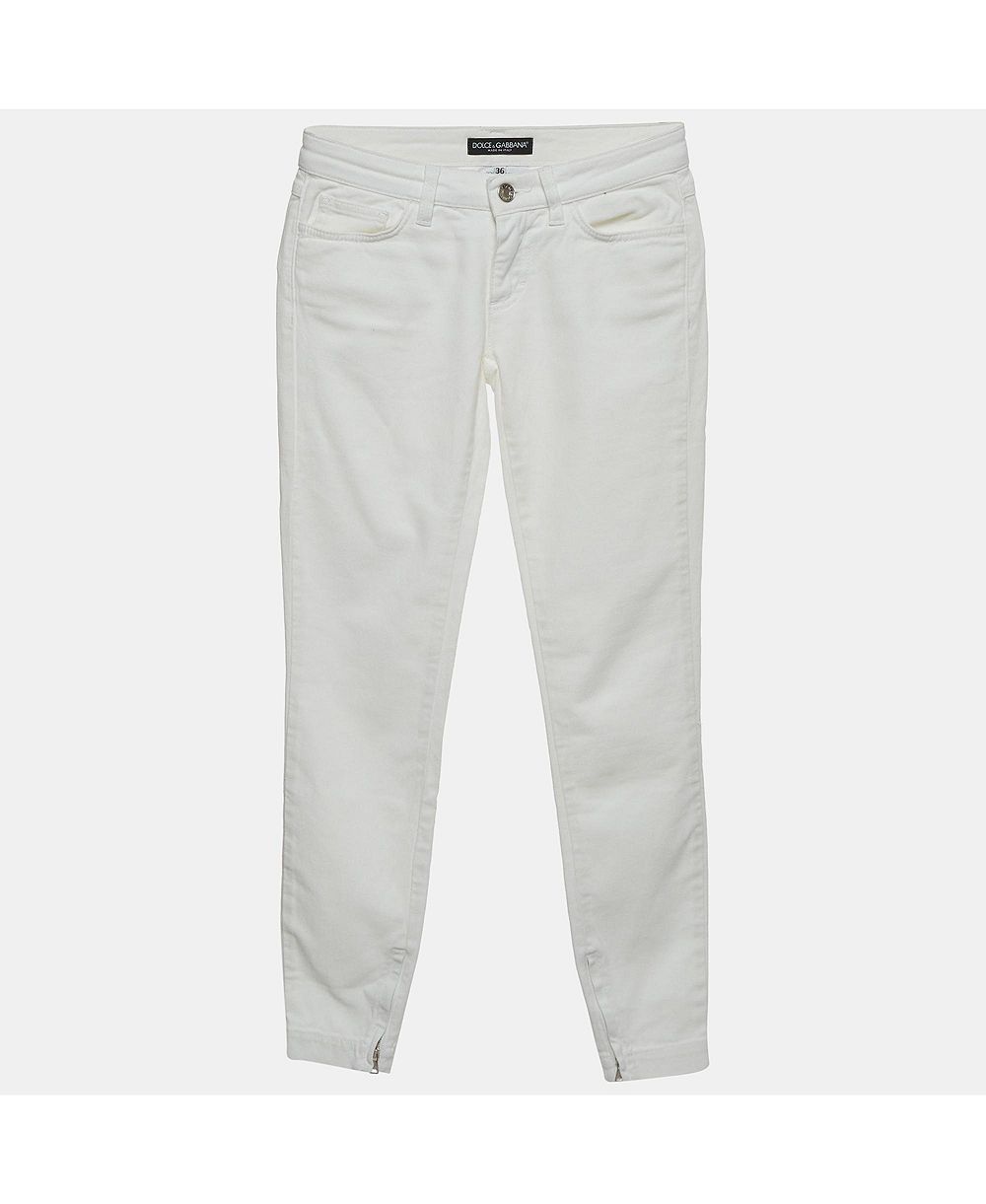 Pre-Owned Dolce & Gabbana Women's Denim Side Zipper Skinny Jeans