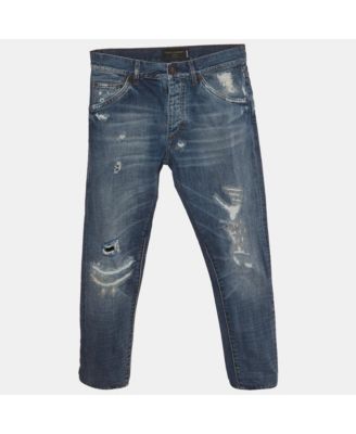 Pre-Owned Dolce & Gabbana женские укороченные джинсы из потертых денимов