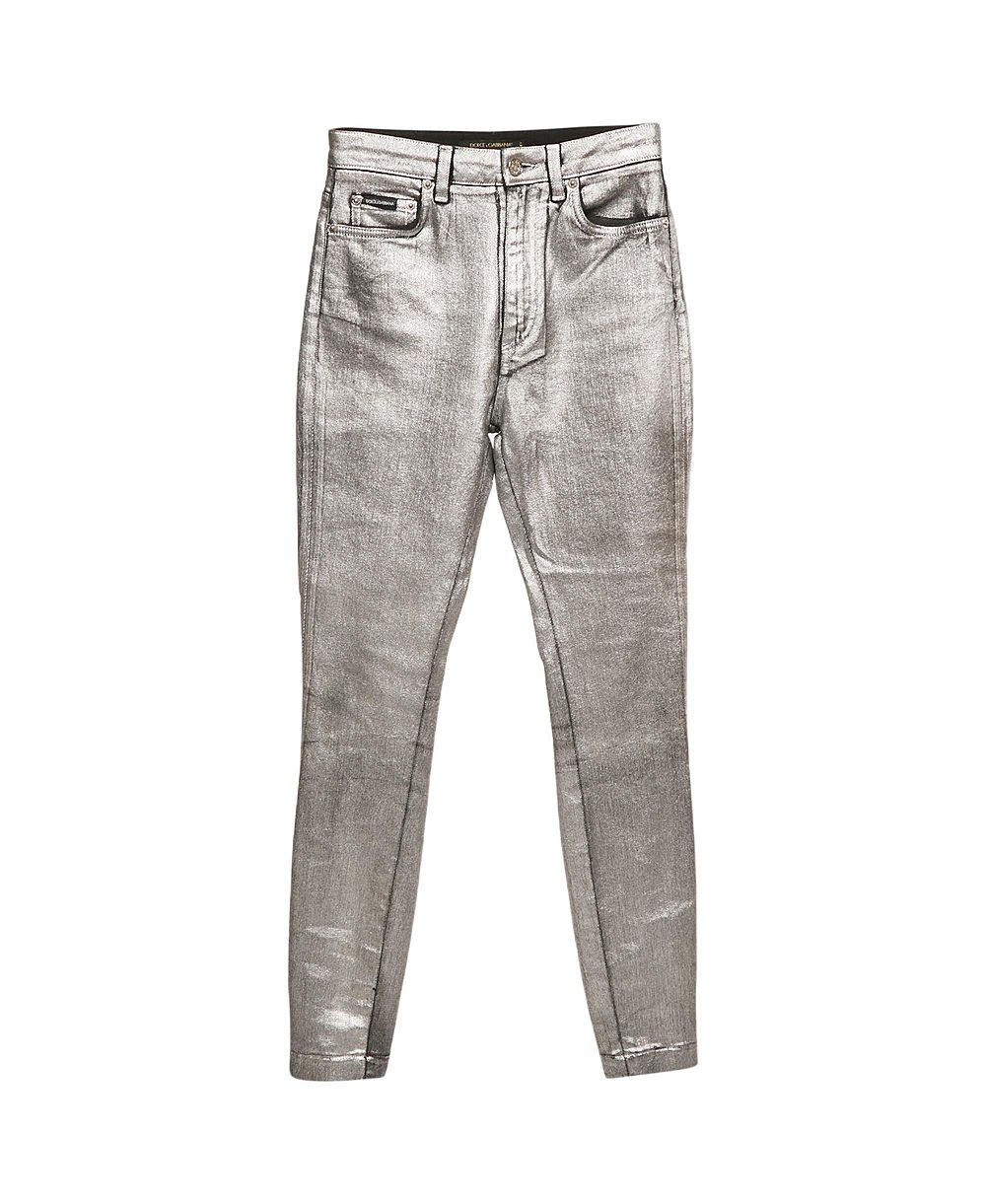 Pre-Owned Dolce & Gabbana Women's Coated Skinny Jeans