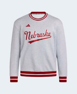 Мужской потниковый свитшот adidas из коллекции Dugout, серый цвет, Nebraska Huskers
