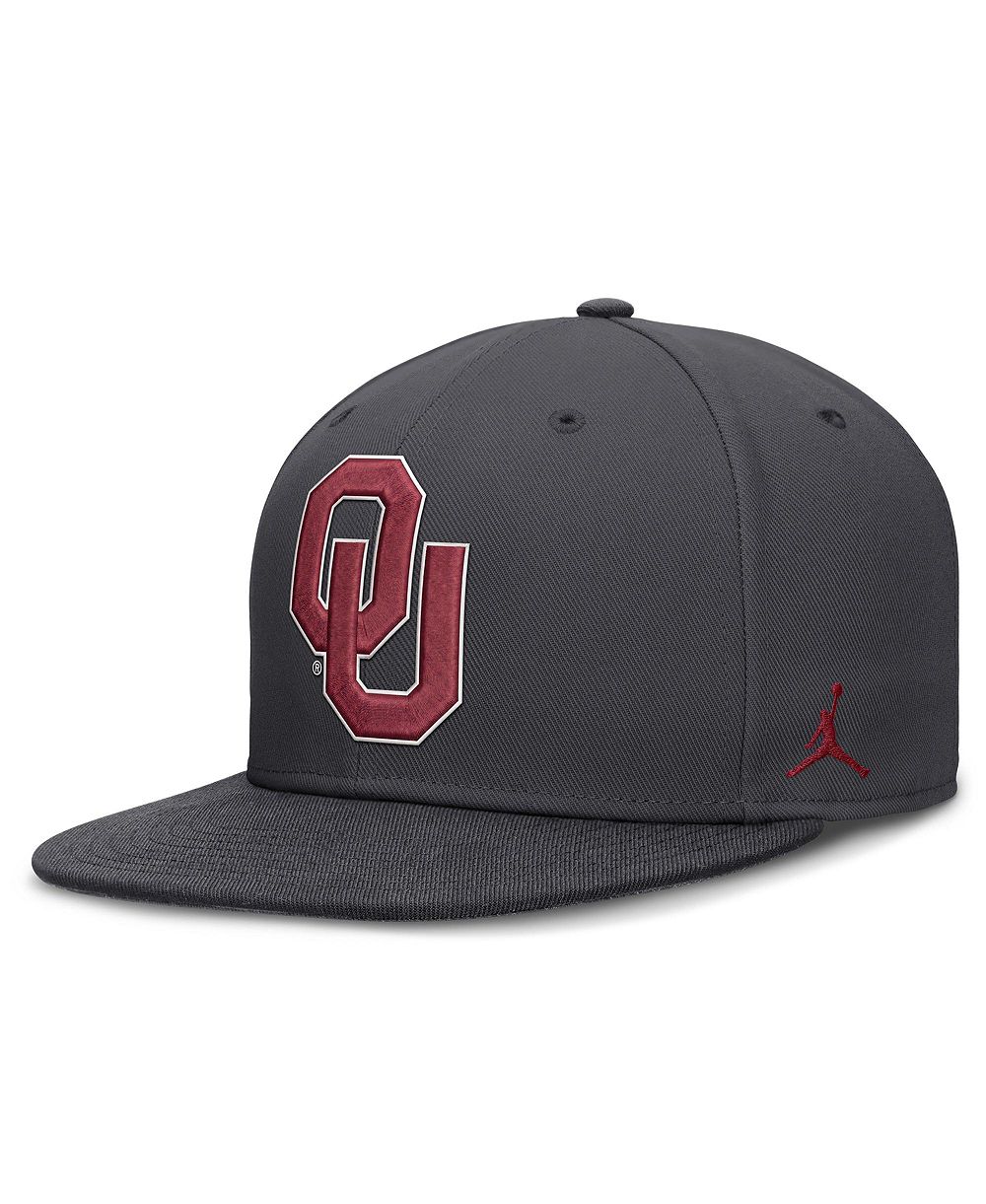 Мужская приталенная кепка Nike Anthracite Oklahoma Sooners Pro Dri-FIT
