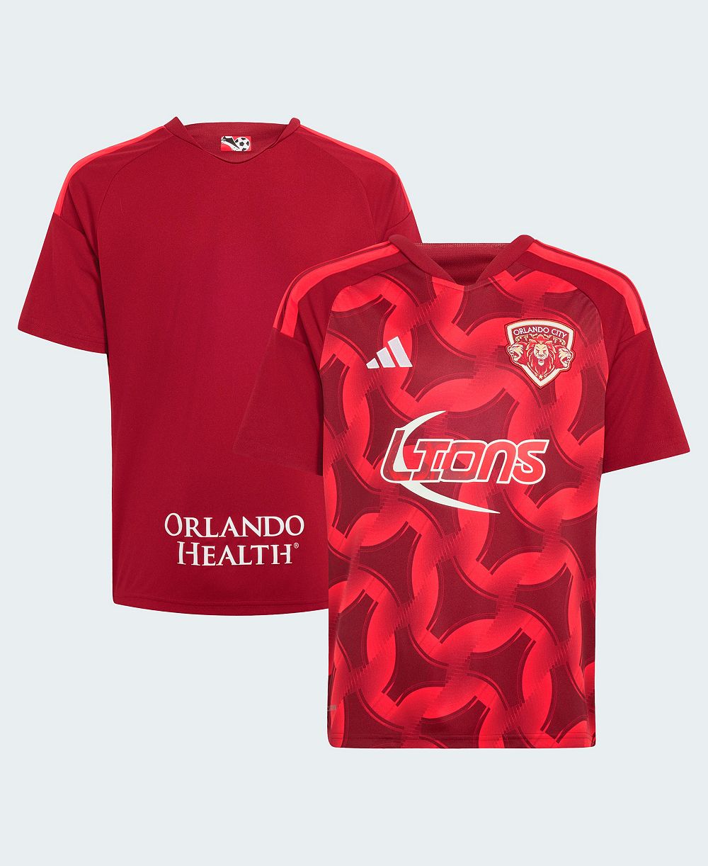 adidas реплика джерси Orlando City SC 2026 Archive для мальчиков старшего возраста и девочек, цвет красный