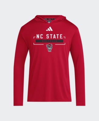 adidas мужская красная длинная футболка с капюшоном NC State Wolfpack D4T