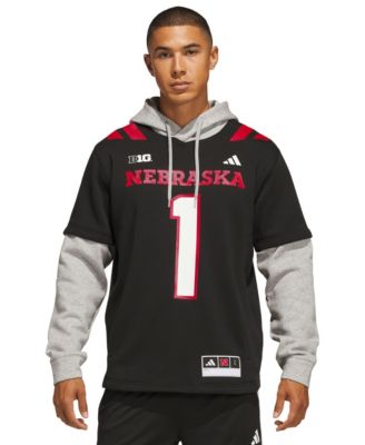 Мужской худи-джерси adidas Black Nebraska Huskers Our Red Burns Brighter Strategy