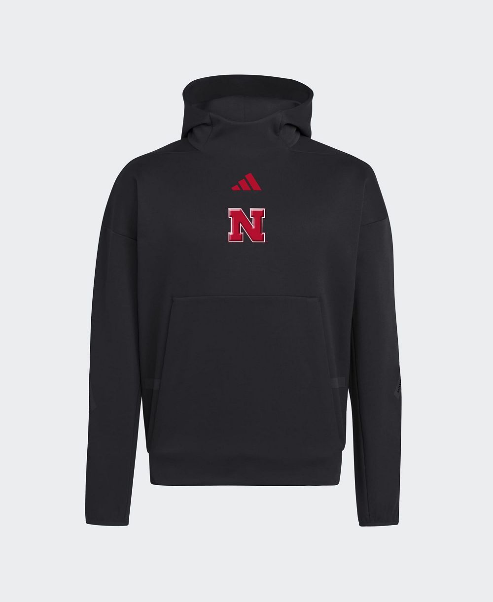 adidas мужское худи Nebraska Huskers Z.N.E черное