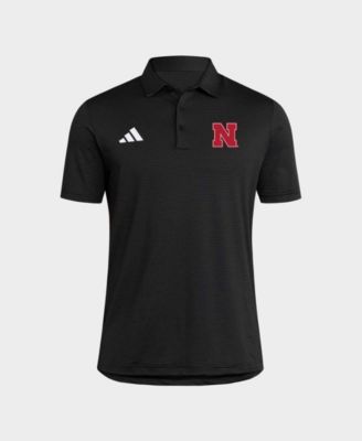 adidas мужская поло-рубашка Black Nebraska Huskers Ultimate 365 Stripe