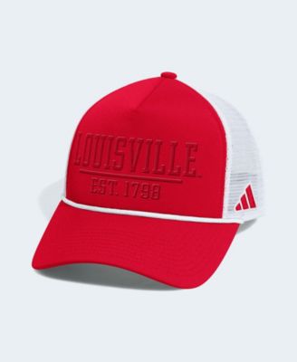 adidas Мужская регулируемая кепка Trucker с пены Louisville Cardinals Red/White