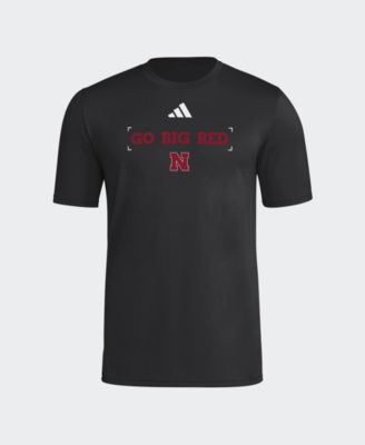 adidas мужская футболка Nebraska Huskers Locker Slogan черного цвета для предматчевого разминания